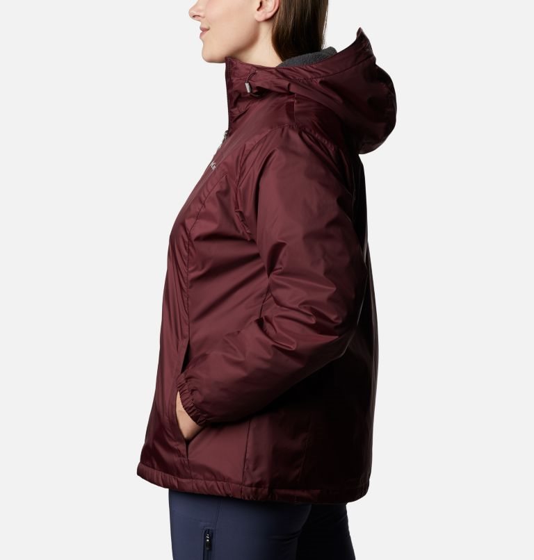 Women's Columbia Switchback Sherpa Lined Jackets Burgundy | Plus Size CA-W6C48